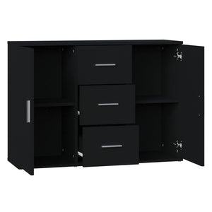 Schwarzes Sideboard 91 cm Holzwerkstoff