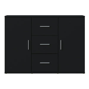 Schwarzes Sideboard 91 cm Holzwerkstoff