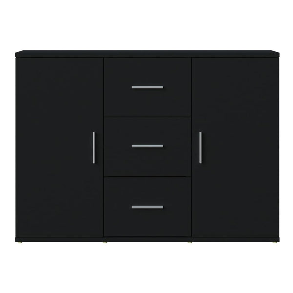 Schwarzes Sideboard 91 cm Holzwerkstoff