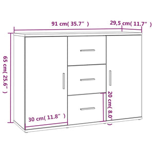 Sideboard Sonoma Eiche 91 cm