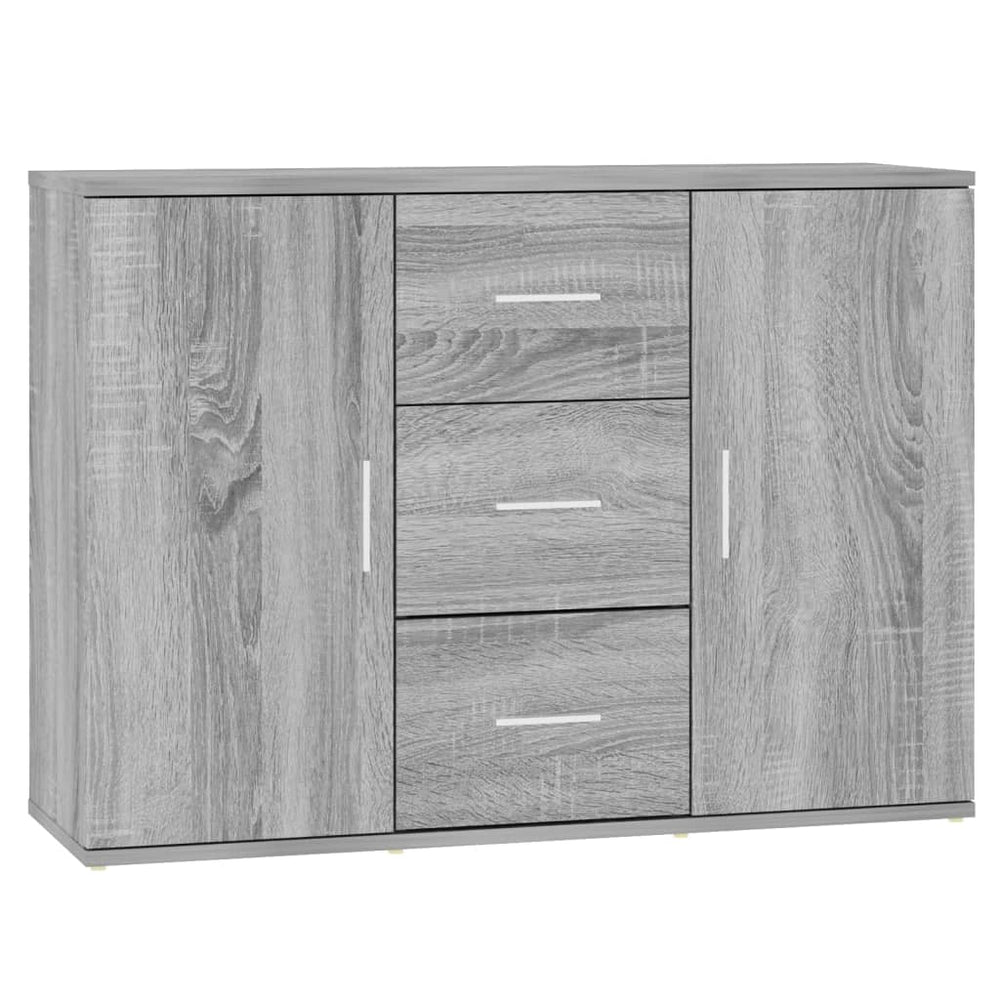 vidaXL Sideboard Gray Sonoma 91x29.5x65 cm Engineered Wood