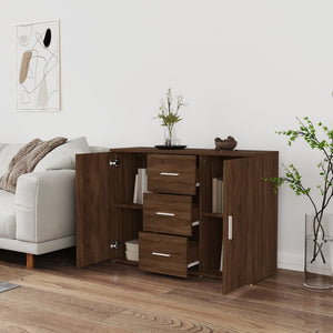 Sideboard Braun Eichen-Optik 91 cm