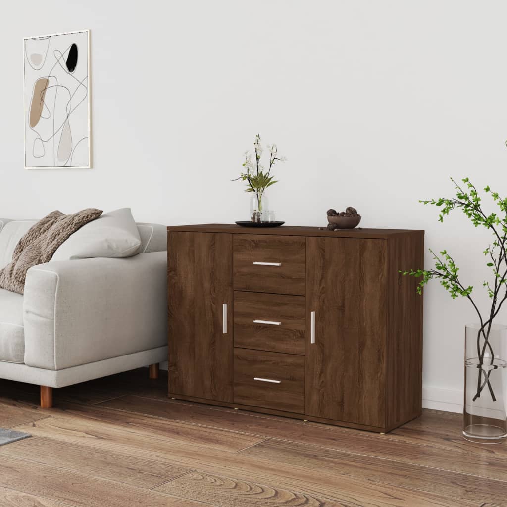 Sideboard Braun Eichen-Optik 91 cm