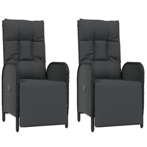 Garten Relaxsessel mit Kissen, 2er Set