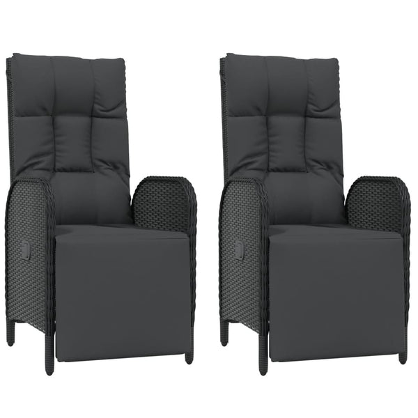 Garten Relaxsessel mit Kissen, 2er Set
