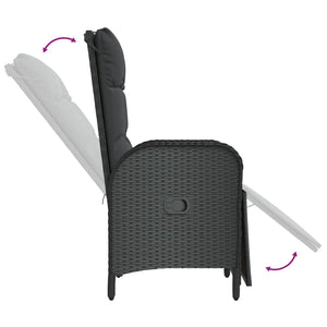 Garten Relaxsessel mit Kissen, 2er Set