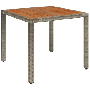 Gartentisch Grau Holzplatte 90x90 cm
