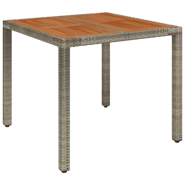 Gartentisch Grau Holzplatte 90x90 cm