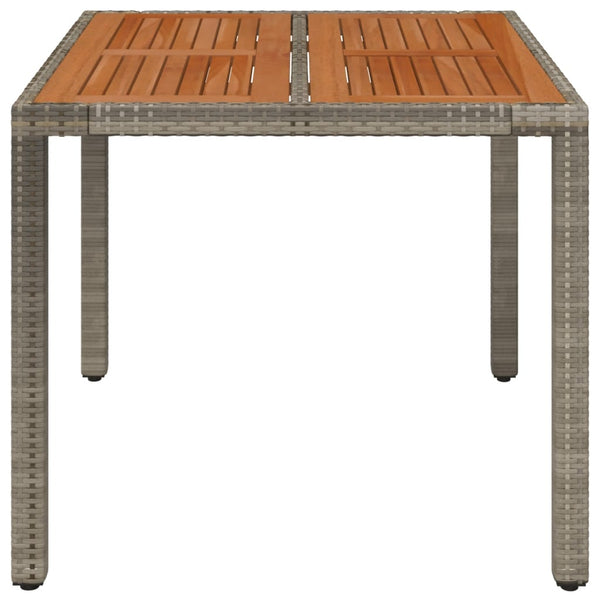 Gartentisch Grau Holzplatte 90x90 cm