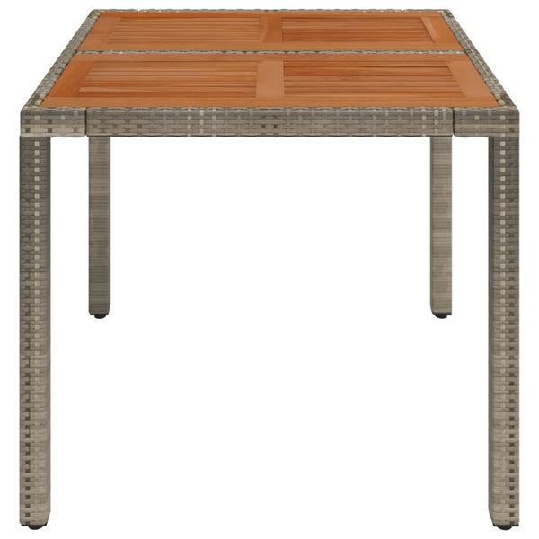 Gartentisch Grau Holzplatte 90x90 cm