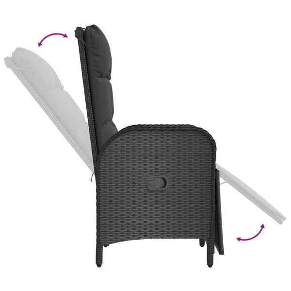 Garten Relaxstühle 2er Set mit Tisch
