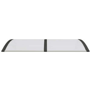 Türvordach Schwarz und Transparent 150x75 cm Polycarbonat