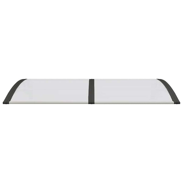 Türvordach Schwarz und Transparent 150x75 cm Polycarbonat