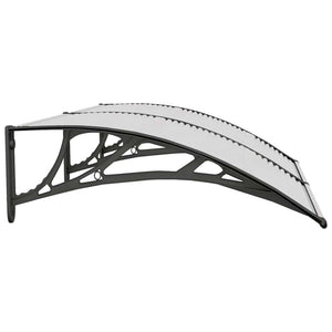 Türvordach Schwarz und Transparent 150x75 cm Polycarbonat
