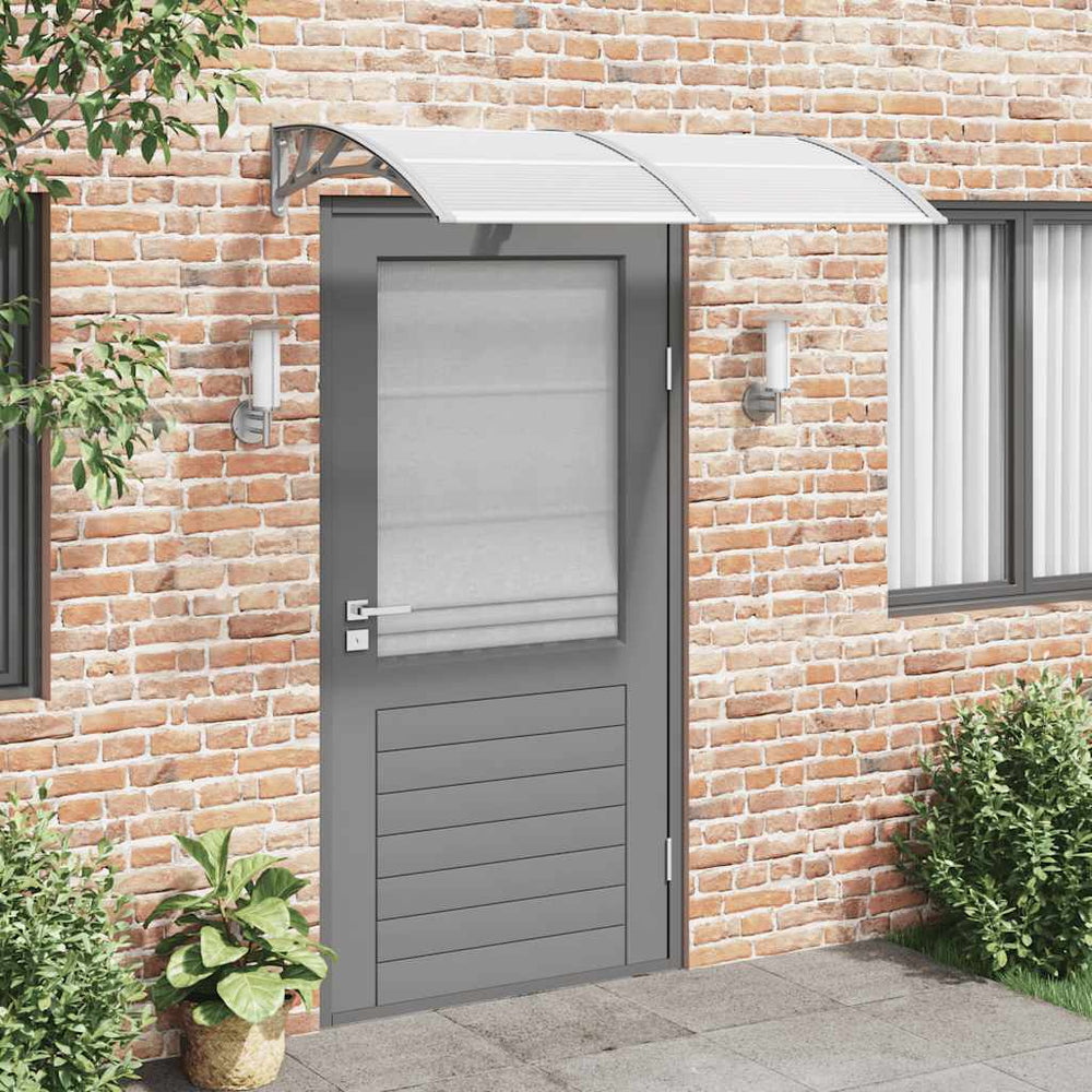 Türvordach Grau 150x75 cm Polycarbonat