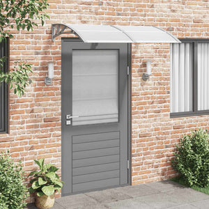 Türvordach Grau 150x75 cm Polycarbonat