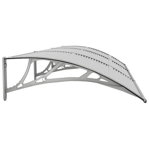 Türvordach Grau 300x75 cm Polycarbonat
