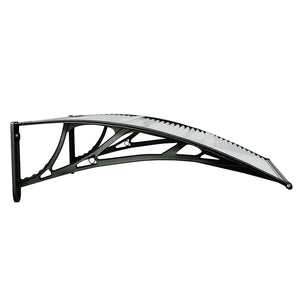 Türvordach Schwarz und Transparent 80x75 cm Polycarbonat