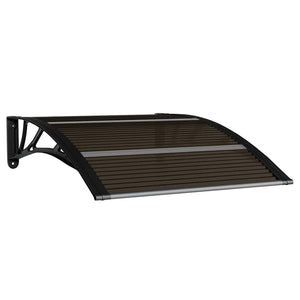 Türvordach Schwarz 100 x 75 cm Polycarbonat