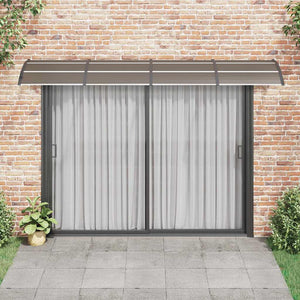 Türvordach Schwarz und Transparent 350x75 cm Polycarbonat