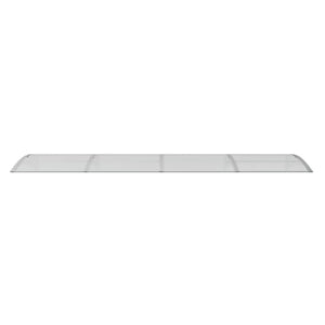 Türvordach Grau und Transparent 350x75 cm Polycarbonat