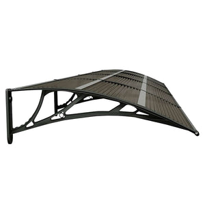 Türvordach Schwarz 350x75 cm Polycarbonat