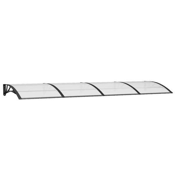 Türvordach Schwarz 350x100 cm Polycarbonat