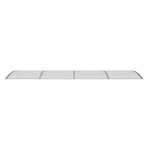 Türvordach Grau 350 x 100 cm Polycarbonat