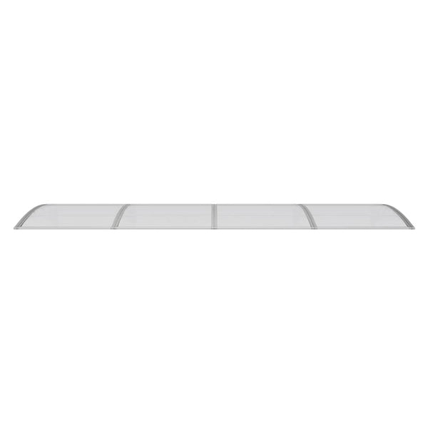 Türvordach Grau 350 x 100 cm Polycarbonat