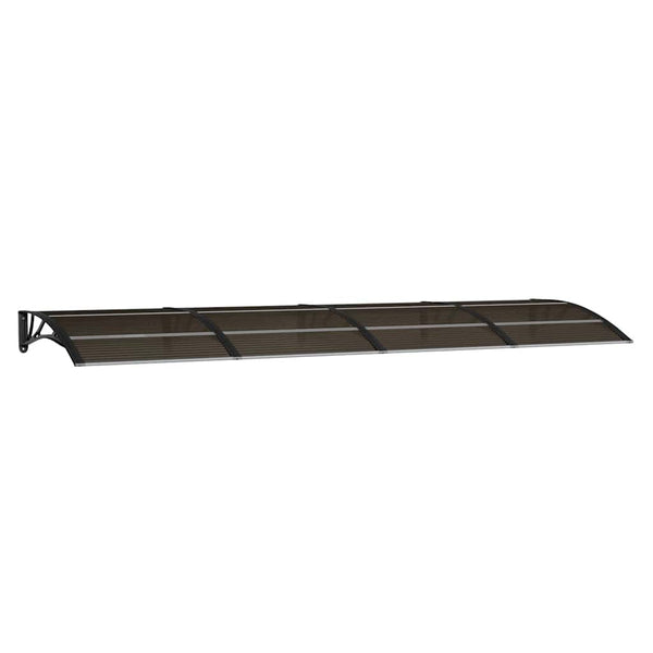 Türvordach Schwarz 350 x 100 cm Polycarbonat