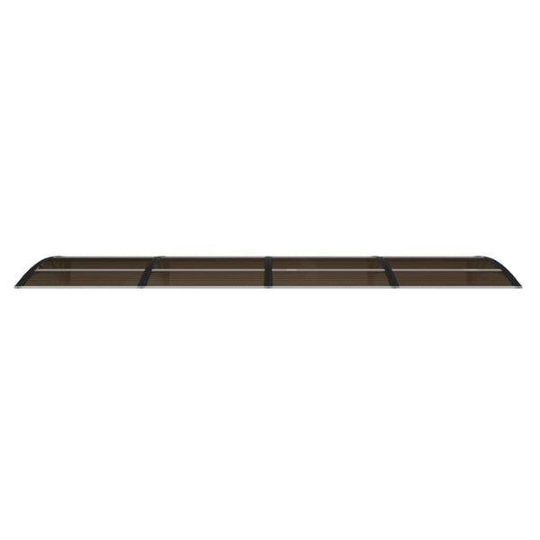 Türvordach Schwarz 350 x 100 cm Polycarbonat