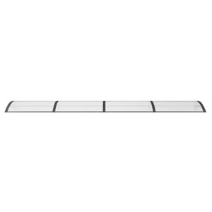 Türvordach Schwarz 400x100 cm Polycarbonat