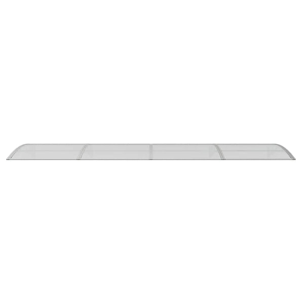 Türvordach Grau 400 x 100 cm Polycarbonat