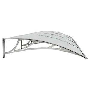 Türvordach Grau 400 x 100 cm Polycarbonat