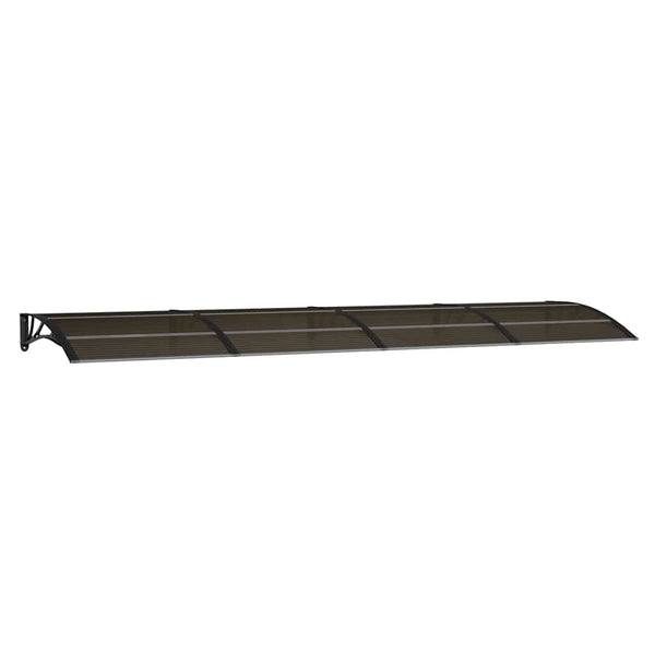 Türvordach Schwarz 400 x 100 cm Polycarbonat