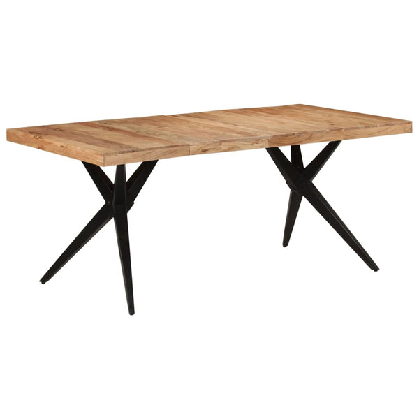 Schwarzer Esstisch Akazie Massivholz 180 cm