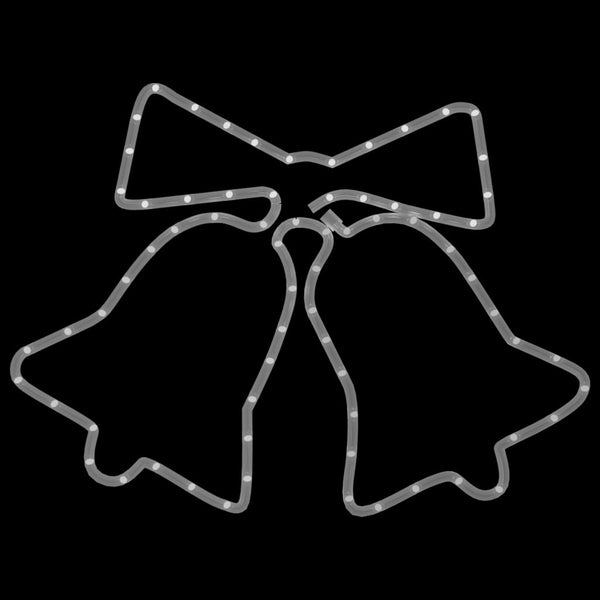 LED-Silhouetten 3 Stk. Weihnachtsglocken mit 72 LEDs 50x56 cm