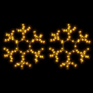 LED-Schneeflocken 2 Stk. Warmweiß 38x37 cm