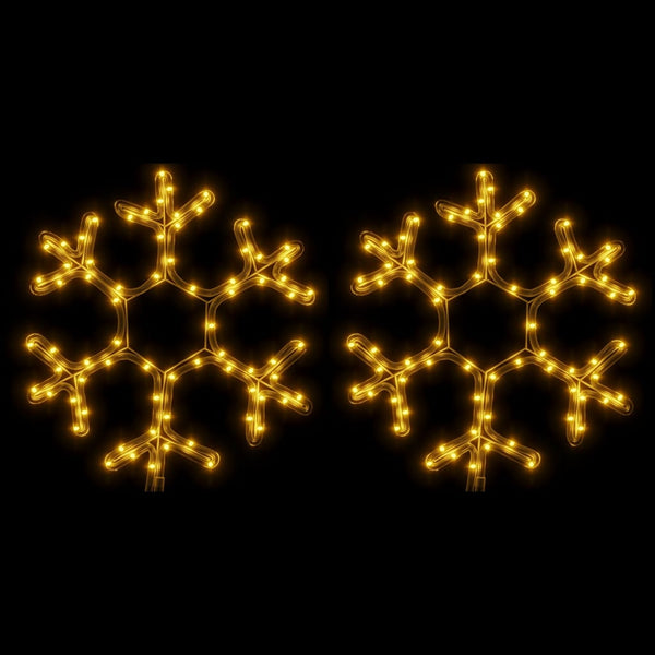 LED-Schneeflocken 2 Stk. Warmweiß 38x37 cm