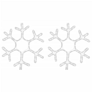 LED-Schneeflocken 2 Stk. Warmweiß 38x37 cm