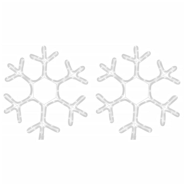 LED-Schneeflocken 2 Stk. Warmweiß 38x37 cm