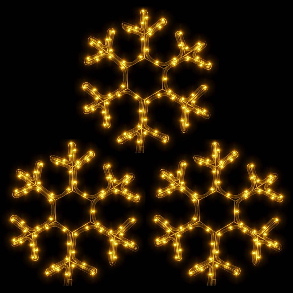 LED-Schneeflocken 3 Stk. Warmweiß 38x37 cm