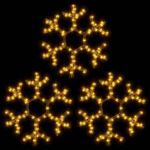 LED-Schneeflocken 3 Stk. Warmweiß 38x37 cm