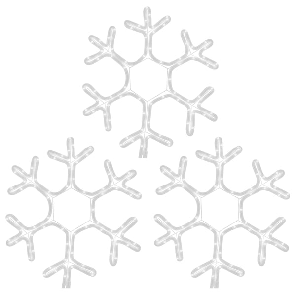 LED-Schneeflocken 3 Stk. Warmweiß 38x37 cm