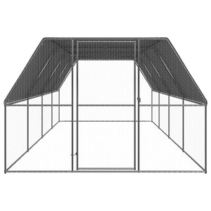 Outdoor-Hühnerkäfig 3x8x2 m Verzinkter Stahl