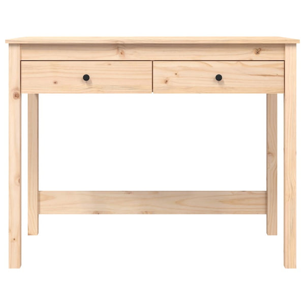 Massivholz Schreibtisch mit Schubladen, 100 cm