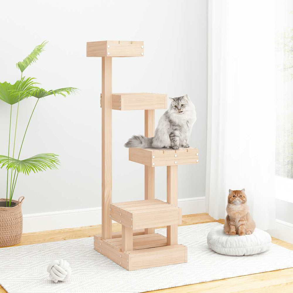 vidaXL Arbre à chat 45,5x49x103 cm en pin massif