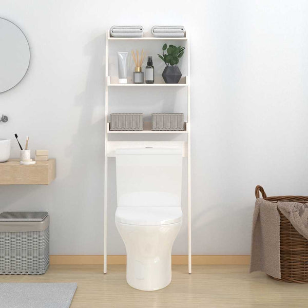 Toilettenregal Weiß Kiefer Massivholz