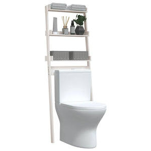 Toilettenregal Weiß Kiefer Massivholz