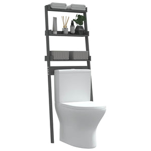 Toilettenregal Grau Kiefer Massivholz